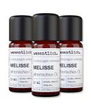 100% Natural Lemon Balm Essential Oil - Fragrance Lamp & Diffuser - 3x10ml Glass Bottles - Buy Online on GoSupps.com