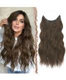 FESHFEN Invisible Wire Hair Extensions - 20 Inch Chestnut Brown - Buy Online on GoSupps.com