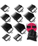 OVLUX 12-Piece Professional Hair Clipper Guard Set - Premium Metal Attachment Combs for Barber Clippers - Left & Right Ear Combs Included - Buy Online on GoSupps.com