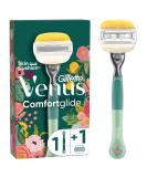 Rifle Paper Co. x Gillette Venus Comfortglide Women's Razor - Smooth Shaving with 1 Handle & 5 Gentle Blades | International Shipping Available - Buy Online on GoSupps.com