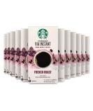 Starbucks VIA Instant Coffee Dark Roast French Roast Packets - 8 Count x 12 Packs - Buy Online on GoSupps.com