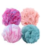 BTYMS 4 Pack Exfoliating Shower Loofahs - Ultra Soft Bath Scrubber Sponges for Men & Women - 75g Each Ideal for Soft Skin & Deep Cleansing - Buy Online on GoSupps.com