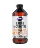 Now Foods Sports L-Carnitine Liquid Citrus 1000 mg - 16 fl oz for Energy & Fat Loss - Buy Online on GoSupps.com