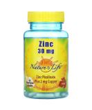 Buy Nature's Life Zinc 30 mg - 50 Vegetarian Capsules for Immune Support - Buy Online on GoSupps.com