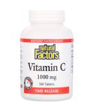 Natural Factors Time Release Vitamin C 1000 mg - 180 Tablets for Immune Support - Buy Online on GoSupps.com