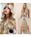 Testar Long Blonde Curly Wig for Women | Heat-Resistant Synthetic Wavy Hair with Dark Roots | Ideal for Everyday & Party Use - Buy Online on GoSupps.com