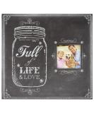 Full of Life and Love Mason Jar Scrapbook Album - 12x12 Inch Pages with Photo Opening - Buy Online on GoSupps.com