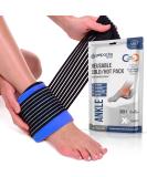 Ankle Ice Pack Wrap for Sports Injuries Hot/Cold Gel Pack for Plantar Fasciitis Achilles Tendonitis Joint Pain Relief - Microwavable Heat/Cold Compress Support for Sore Feet by Gelpacks Direct 1 Count (Pack of 1) - Buy Online on GoSupps.com