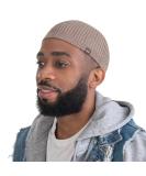Checkered Beige Candid Signature Apparel Skull Cap Kufi Beanie - 100% Cotton Skully Running Cap & Helmet Liner for Men & Women - Buy Online on GoSupps.com