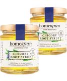 Homespun Chicory Root Syrup - Keto & Low Carb Sweetener - Vegan Honey Alternative - High Prebiotic Fiber - Diabetic Friendly - Plant Based - 2x 200g Glass Jars - Buy Online on GoSupps.com