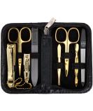 3 Swords Germany - brand quality 8 piece manicure pedicure grooming kit set for professional finger & toe nail care scissors clipper fashion leather case in gift box Made by 3 Swords (000910) BLACK / OSTRICH - TOOLS GILT - Buy Online on GoSupps.com