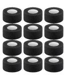 Pangda 12 Pack 1 Inch Black Self-Adherent Bandage Wrap for Sports - 5 Yards Each - Stretch Tape for Wrist, Ankle - Adhesive Bandage Tape - Buy Online on GoSupps.com