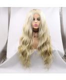 Serenewig Pastel Blonde Lace Front Wig for Women - Long Water Waves Perfect for Cosplay & Festivals - Buy Online on GoSupps.com