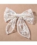 Off-White Large Lace Hair Bows for Girls, Hair Clips for Women, Cute Hair Ties Hair Styling Accessories for Wedding Party Beach School, Baby Teen Girl Fabric Stuff, Butterfly Toddler Hair Clip Decor Off White - Buy Online on GoSupps.com