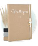 MAHEWA Premium Handmade Beige Mother Pass Cover | Felt Fabric Protection for German Maternity Pass - Buy Online on GoSupps.com