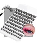 Lash Clusters DIY Extensions - D Curl Individual Lashes 8-16mm - 108 pcs Natural Fluffy Wispy Eyelash Clusters by TOOCHUNAG C01 - Buy Online on GoSupps.com
