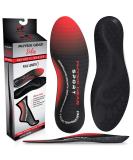 Physix Gear Sport Arch Support Insoles for Men & Women - XL Size - Red/Black - 1 Pair - Buy Online on GoSupps.com