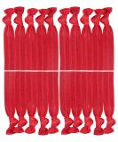 20-Pack Red Hair Ties Ponytail Holders - Yoga Twist Hair Bands Accessories - Buy Online on GoSupps.com