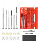 Magnetic Eye Glass Repairing Kit  Sunglasses Eyeglass Repair Kit with Eyeglass Screws Include 10 Pairs of Screw-in Nose Pads  Screws  Screwdrivers  Tweezer and Cleaning Cloth for Glasses - Buy Online on GoSupps.com