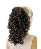 WIG ME UP JL3022-4T33 Hairpiece/Braid - Voluminous Curly Medium-Long (40 cm) Brown Mix with Combs & Elastic Band | International Shipping - Buy Online on GoSupps.com