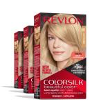Revlon Colorsilk Permanent Blonde Hair Dye - Pack of 3 (81 Light Blonde) | Ammonia-Free with Keratin & Amino Acids for 100% Gray Coverage - Buy Online on GoSupps.com