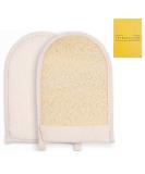 European M6 Loofah Exfoliating Body Scrubber - Dual Side Big Size Bath Sponge Glove for Deep Exfoliation - Natural Organic Luffa for Women and Men - Buy Online on GoSupps.com