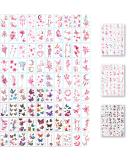 YUNAI 90 Sheets Temporary Tattoos for Women - Pink 3D Flowers, Butterflies, and Mixed Style Designs, Realistic Watercolor Floral Fake Tattoos - Body Art for Finger, Neck, and Arm - Buy Online on GoSupps.com
