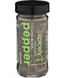 Spicely Organic Black Peppercorn Ground - Gluten Free 1.7 oz Jar (28 Mesh) - Buy Online on GoSupps.com