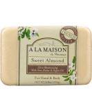 A La Maison De Proven Sweet Almond Bar Soap 8oz Luxurious Natural & Vegan | International Shipping Available - Buy Online on GoSupps.com