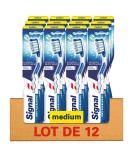Signal Toothbrush X12 Medium white system with intense shine enamel of the teeth plus white (12 pieces) - Buy Online on GoSupps.com