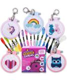 Cross Stitch Kits For Beginners. 5 Stamped Cross Stitch Kits for Kids.Needlepoint Kits For Beginners. Embroidery Kit For Kids. Crossstitch Kit For Beginners. Girls cross stitch kit Backpack Charms Cross Stitch Backpack C... - Buy Online on GoSupps.com