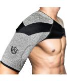 VITAL SALVEO Shoulder Brace Compression Sleeve XL - Supportive Wrap for Shoulder Pain, Rotator Cuff & Tendinitis - Breathable Fabric, 1PC - Buy Online on GoSupps.com