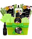 Luxury Spa Bath Gift Set for Women | Magnolia & Jasmine Basket with Jojoba Oil Shower Gel Body Butter & More | Perfect International Gift - Buy Online on GoSupps.com