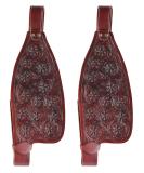Western Leather Saddle Fenders Pair - Replacement Challenger 52FenderV Mahogany Tooled - Buy Online on GoSupps.com