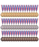 favide 48 Pieces Gold Silver Bronze Award Medals-Winner Medals Gold Silver Bronze Prizes for Competitions, Party,Olympic Style, 2 Inches - Buy Online on GoSupps.com