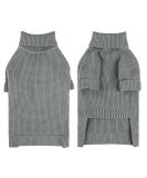 Convinit Gray Dog Sweater for Small & Medium Dogs | Winter Warm Knit Roll Collar Sweater for Chihuahua Dachshund French Bulldog - Buy Online on GoSupps.com