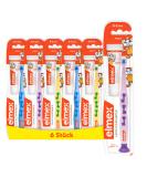 Elmex Learning Toothbrush Set for 0-2 Years - 6 Soft Bristle Brushes with Ergonomic Handle for Gentle Baby Tooth Care - Buy Online on GoSupps.com