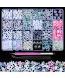 3D Acrylic Nail Charms Kit - Flower Butterfly & Gummy Bear Jewelry | Heart Shaped Flatback Rhinestones | Nail Art Decor with Picker Tools (24 Grids White - Buy Online on GoSupps.com