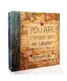 Holoary Self Adhesive Page Photo Album Magnetic Self-Stick Page Scrapbook for 4x6 8x10 Hand Made DIY 40 pages Albums  Printed Kraft Paper Cover Old Map Adventure World Travel Book - Buy Online on GoSupps.com