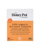 The Honey Pot Company Duo-Pack Bio-Tampons | Organic Plastic Applicator | Normal & Great Absorbency | 18 Odorless Feminine Products - Buy Online on GoSupps.com