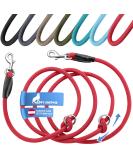 Happyshephie Adjustable Dog Leash 2.5m - Durable Reversible Double Leash for Medium & Large Dogs - Ruby Red - Buy Online on GoSupps.com