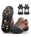 Ice Snow Cleats 10-Stud Rubber Crampons Anti Slip for Shoes & Boots - Men, Women, Kids - Size Large (7-9.5 Men/8.5-11 Women) - Buy Online on GoSupps.com