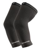 Gornation Elbow Bandages - Elastic Sleeves for Men & Women | Calisthenics Bodybuilding & Fitness - 1 Pair Gray M - Buy Online on GoSupps.com