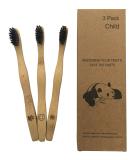 Children's Bamboo Toothbrushes Set - 3 Piece Eco-Friendly Recyclable Soft Bristles & Bamboo Handle - Buy Online on GoSupps.com