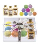 Birthday Gifts: Bath Bombs Gift Set - Home Spa Set with Shower Gel, Shampoo, Bubble Bath & 9 Huge Shea & Coco Butter Bombs - Vanilla Coconut Scented - Vitamin E Infused - Buy Online on GoSupps.com