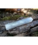 Selenite Crystal Natural Wand 10cm | Crystal Wand for Spells Divination Witchcraft Crystal Cleansing - Buy Online on GoSupps.com