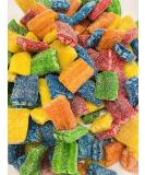 Fizzy Sour Candy Brick Sweets - 1KG Bag - Assorted Fruit Flavour Jelly Sweets - Brick Sweets - Buy Online on GoSupps.com