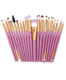 Premium 20-Piece Makeup Brush Set - Synthetic Hair Eye & Face Brushes | Pink Gold Luxury Beauty Tools - Buy Online on GoSupps.com