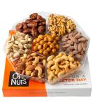 Oh! Nuts 7 Variety Roasted Salted Nuts Gift Basket - 1.8 LB Prime Gourmet Assortment Tray for Birthday, Anniversary, Corporate Gifts - Men and Women - 1.8 Pound - Buy Online on GoSupps.com