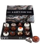 Vegan Gluten Free Chocolate Covered Cookies Gift Basket | Handcrafted Gourmet Treats for Holidays | Perfect for Hostess and Corporate Gifts | 12 Count | Kosher Certified | Black Marble Design - Buy Online on GoSupps.com